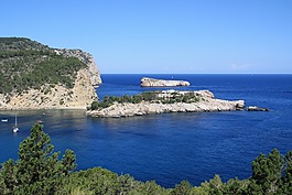 伊維薩,海,巖