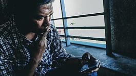 男子,吸煙,香煙