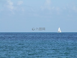 帆船,船,海