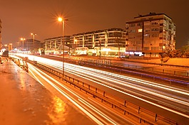路,燈,長時間曝光