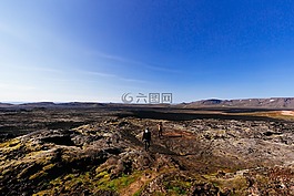 徒步旅行,人,山