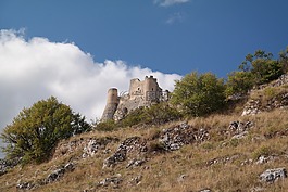 罗卡 calascio,城堡,墙壁