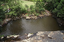 瀑布,水,湖