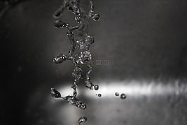 水,滴,倒