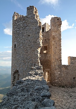 罗卡 calascio,城堡,墙壁