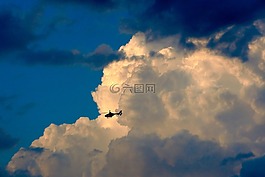 直升機(jī),云,航空