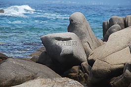 石頭,海,水