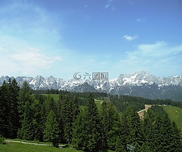全景,徒步旅行,山