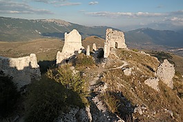 罗卡 calascio,城堡,墙壁