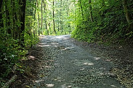 老,破碎,道路