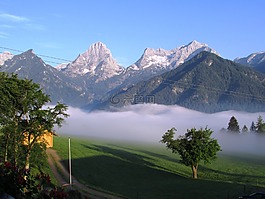全景,高山,山