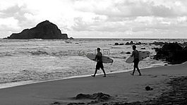 沖浪,島,海灘