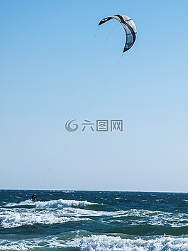 kitesurfer,波,海