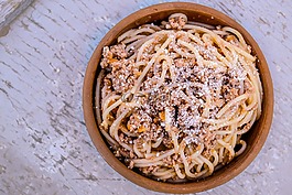 意大利面條,肉醬,食品