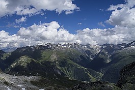 山,瑞士,云