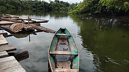 河,小船,水