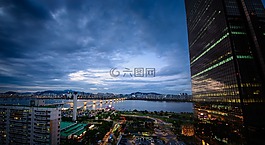 漢城,城市,摩天樓