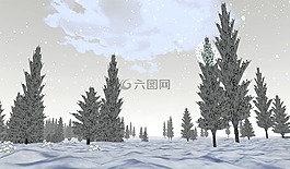 冬天,雪,樹(shù)