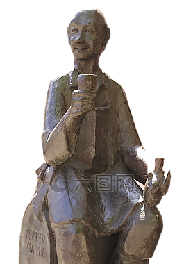 酿酒师,酒桶,雕塑