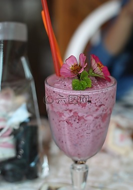飲品,藍(lán)莓,杯