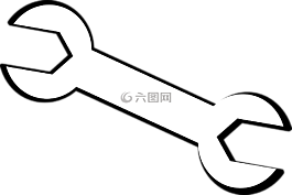 工具,扳手,輪廓