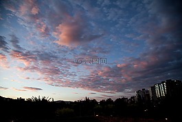 天空,云,日落