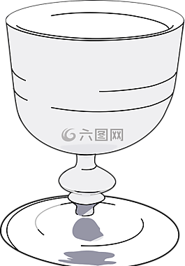酒杯,灰色,空