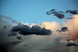 云,天空,輸出太陽