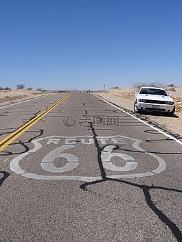 66 號公路,車,路