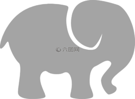 象,灰色,側(cè)影