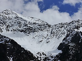 山,雪,藍(lán)色