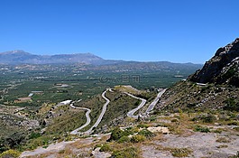 克里特島,山,街道
