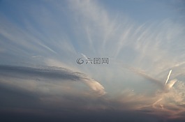 日落,天空,自然