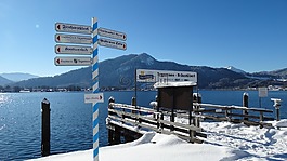 冬天,湖,tegernsee