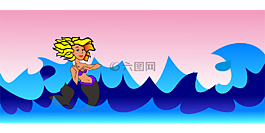 美人魚(yú),金發(fā),海洋