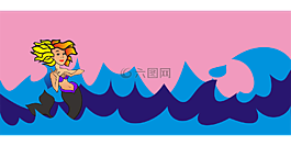 美人魚(yú),金發(fā),海洋
