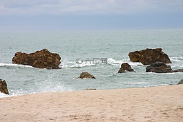 海灘,bidart,海
