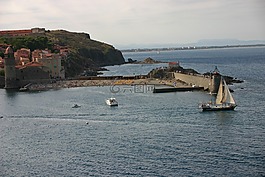 collioure,海,帆船