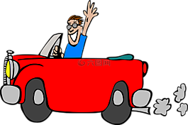 敞篷車,車,家伙