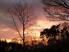 多彩的日落,太陽(yáng),日落