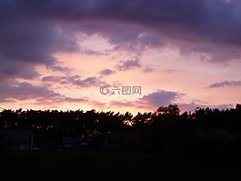 多彩的日落,太陽(yáng),日落