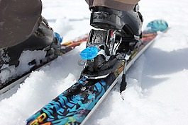 滑雪,啟動,綁定
