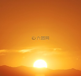 日出,上午,小山