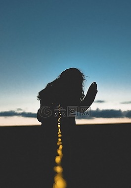 人,女子,黑暗