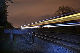 夜,火車鐵軌,鐵路