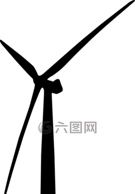 風(fēng)車(chē),渦輪,側(cè)影