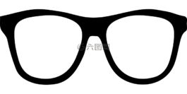 眼镜,黑,侧影