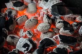 燒烤,煤,火焰