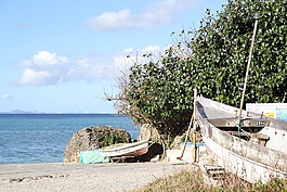 船,海灘,海