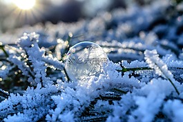 肥皂泡沫,凍結,冰凍泡泡